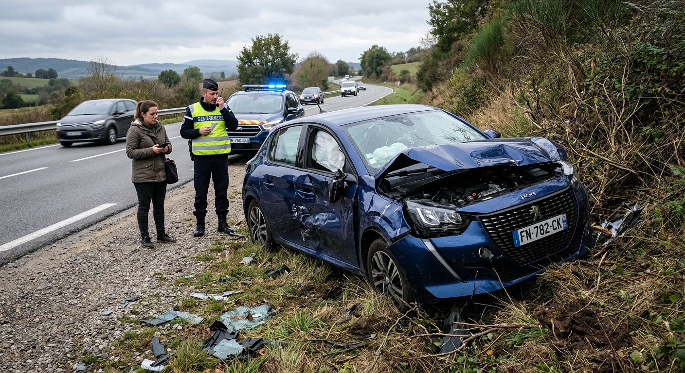 Voitures accident&eacute;es